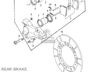 REAR BRAKE - KZ1300B2 1980 USA CANADA / MPH KPH