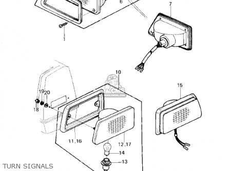 TURN SIGNALS - KZ1300B2 1980 USA CANADA / MPH KPH