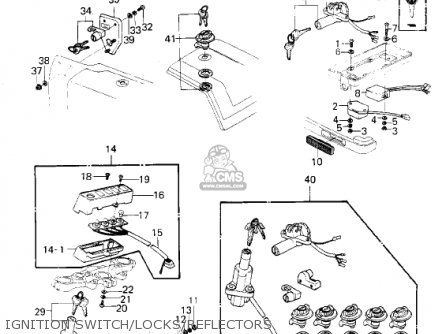 IGNITION SWITCH/LOCKS/REFLECTORS - KZ1300B2 1980 USA CANADA / MPH KPH