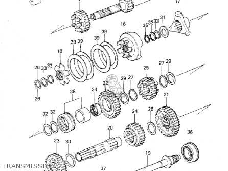 TRANSMISSION - KZ1300B2 1980 USA CANADA / MPH KPH