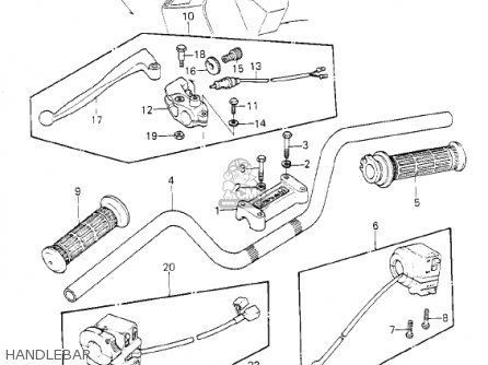 HANDLEBAR - KZ1300B2 1980 USA CANADA / MPH KPH