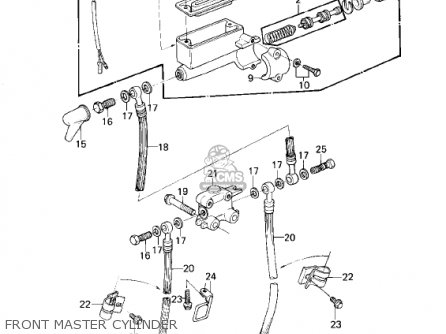 FRONT MASTER CYLINDER - KZ1300B2 1980 USA CANADA / MPH KPH