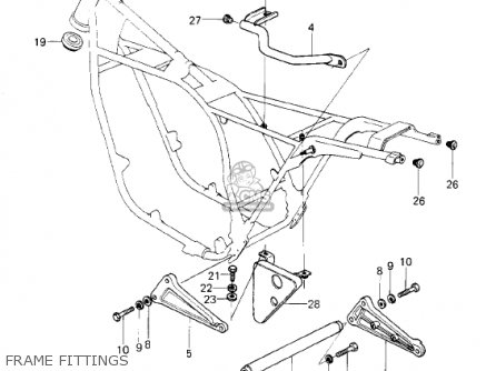 FRAME FITTINGS - KZ1300B2 1980 USA CANADA / MPH KPH