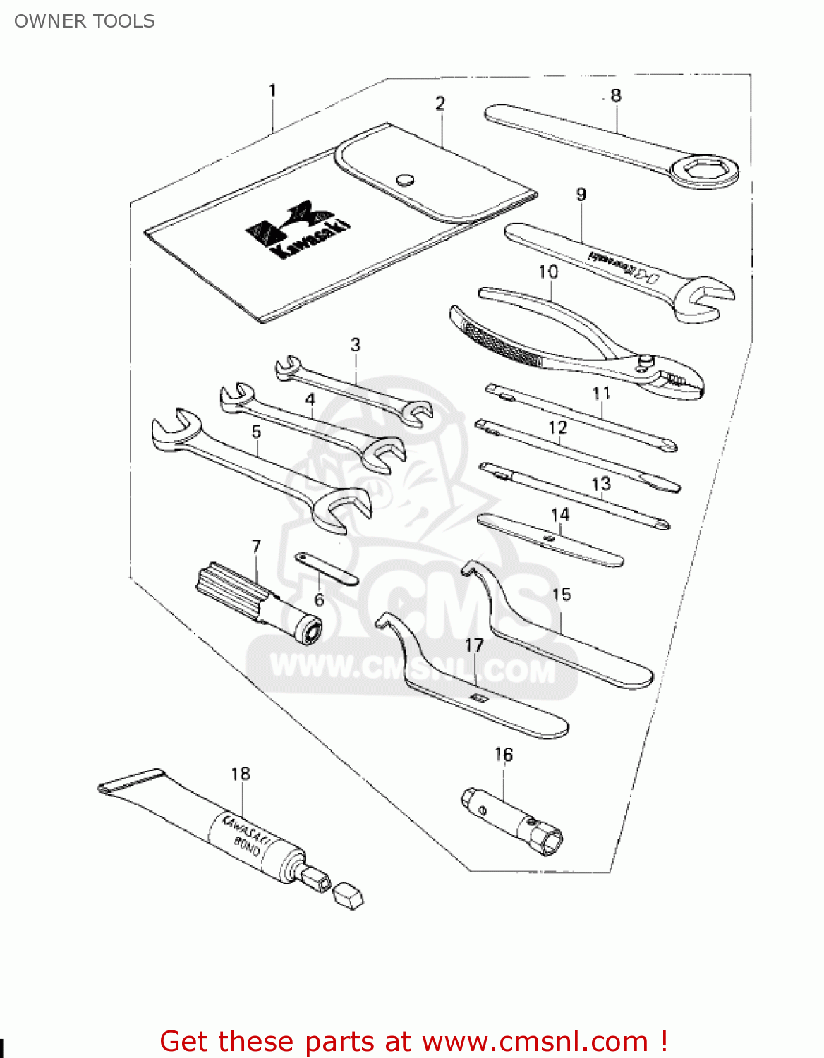 OWNER TOOLS KZ200A1 1978 CANADA