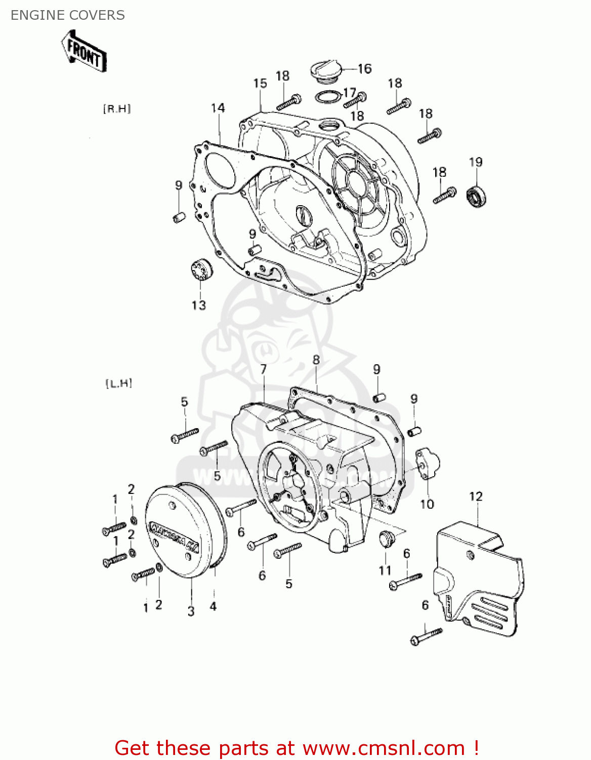 ENGINE COVERS KZ200A1 1978 CANADA
