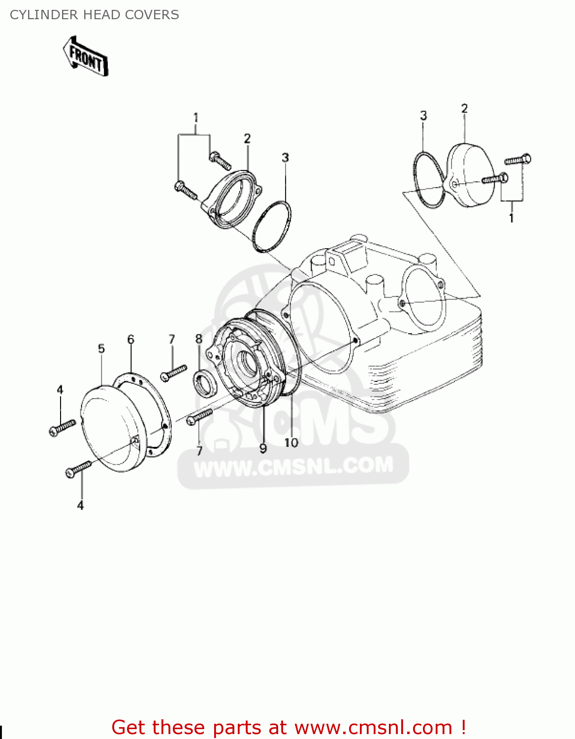 CYLINDER HEAD COVERS KZ200A1 1978 CANADA