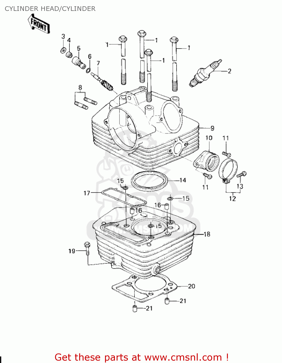 CYLINDER HEAD/CYLINDER KZ200A1 1978 CANADA