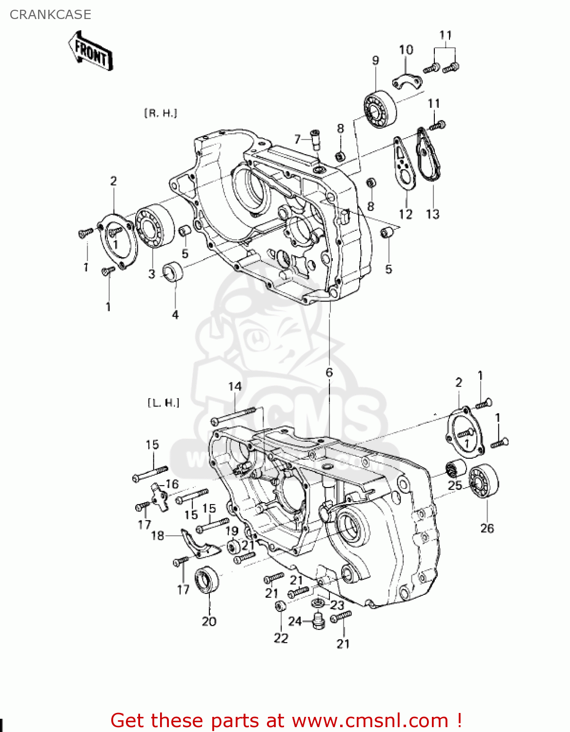 CRANKCASE KZ200A1 1978 CANADA