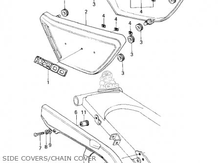 SIDE COVERS/CHAIN COVER - KZ200A1 1978 CANADA