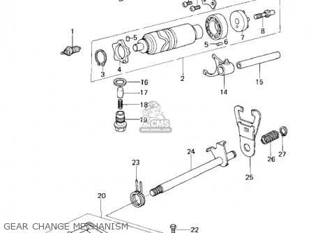 GEAR CHANGE MECHANISM - KZ200A1 1978 CANADA