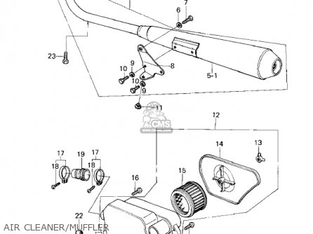 AIR CLEANER/MUFFLER - KZ200A1 1978 CANADA
