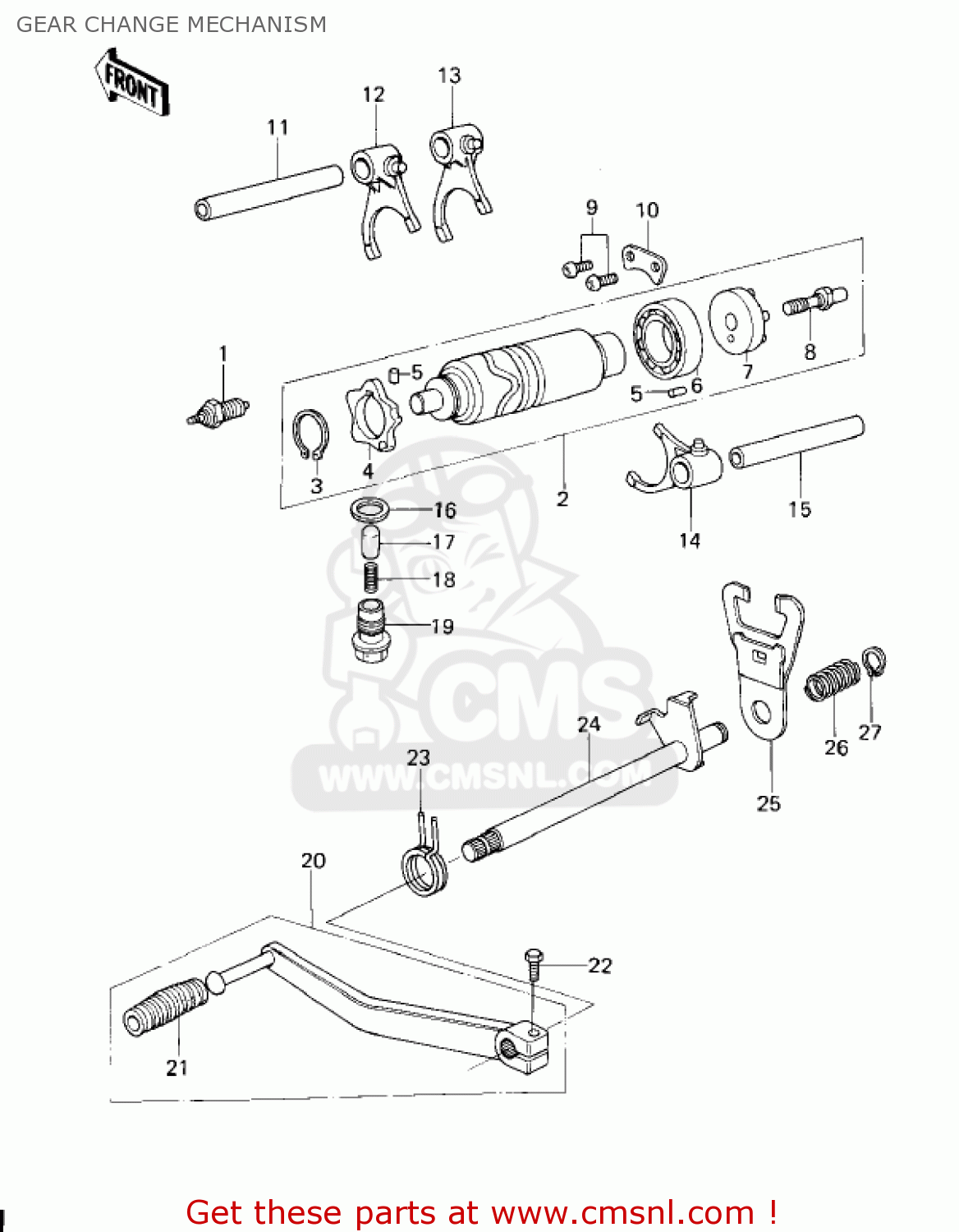 GEAR CHANGE MECHANISM KZ200A1A 1978 CANADA