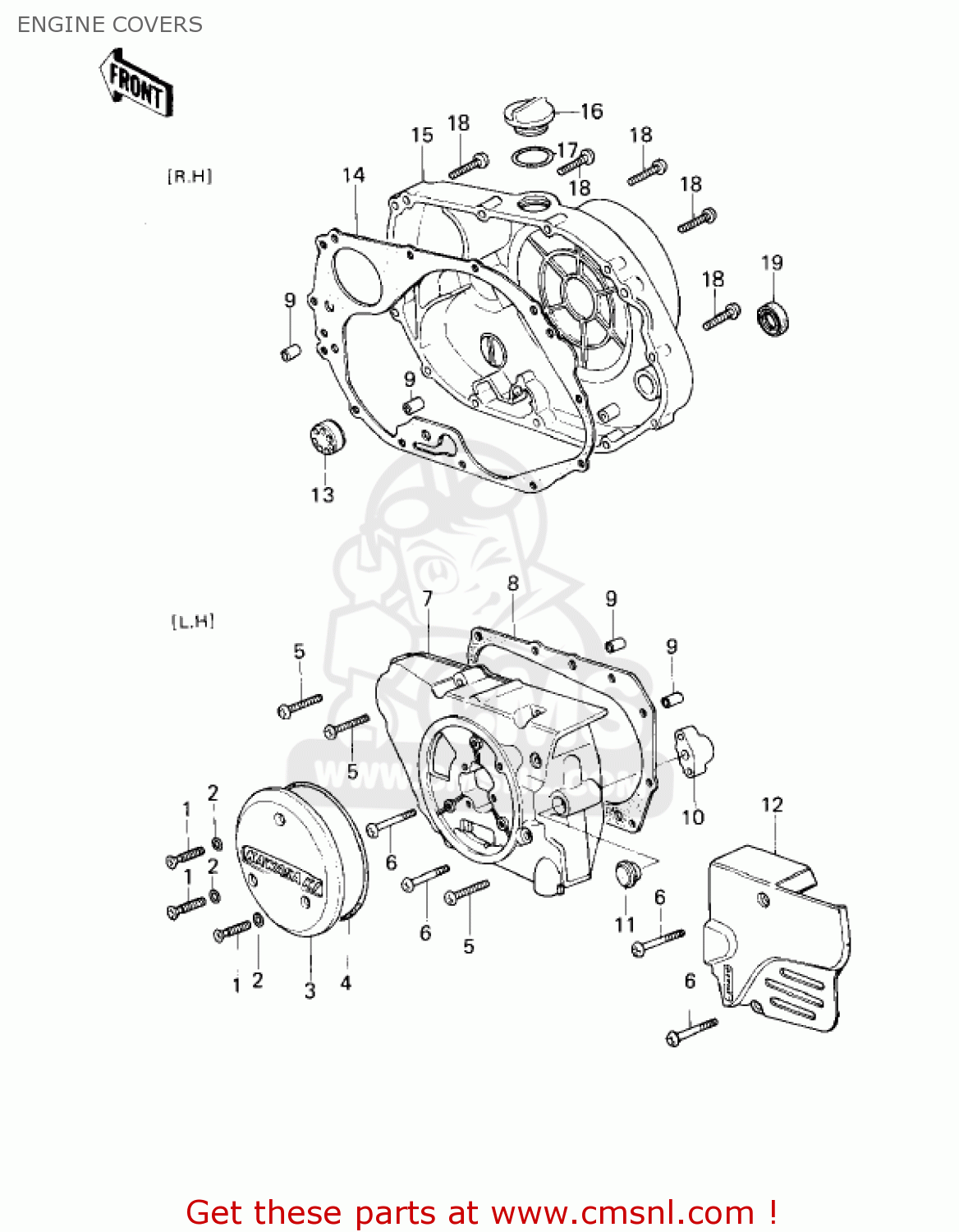 ENGINE COVERS KZ200A1A 1978 CANADA