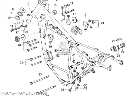 FRAME/FRAME FITTINGS - KZ200A1A 1978 CANADA