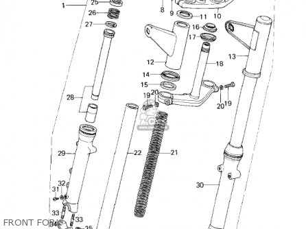 FRONT FORK - KZ200A1A 1978 CANADA