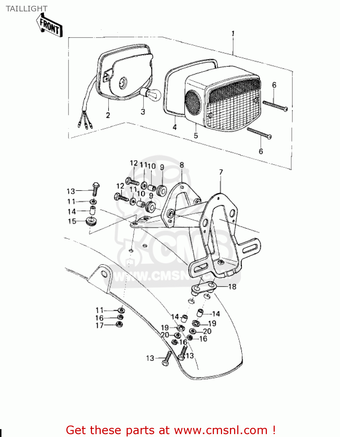 TAILLIGHT KZ200A2 1979 CANADA