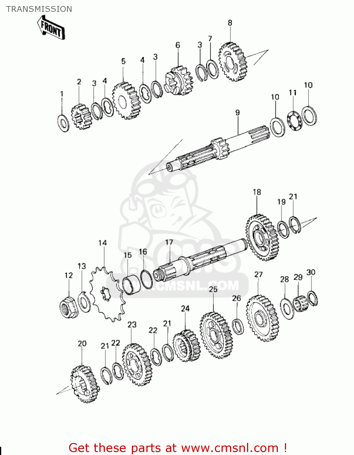 TRANSMISSION KZ200A2 1979 CANADA