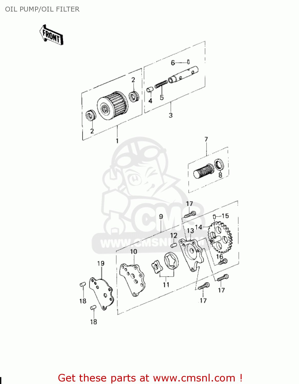OIL PUMP/OIL FILTER KZ200A2 1979 CANADA