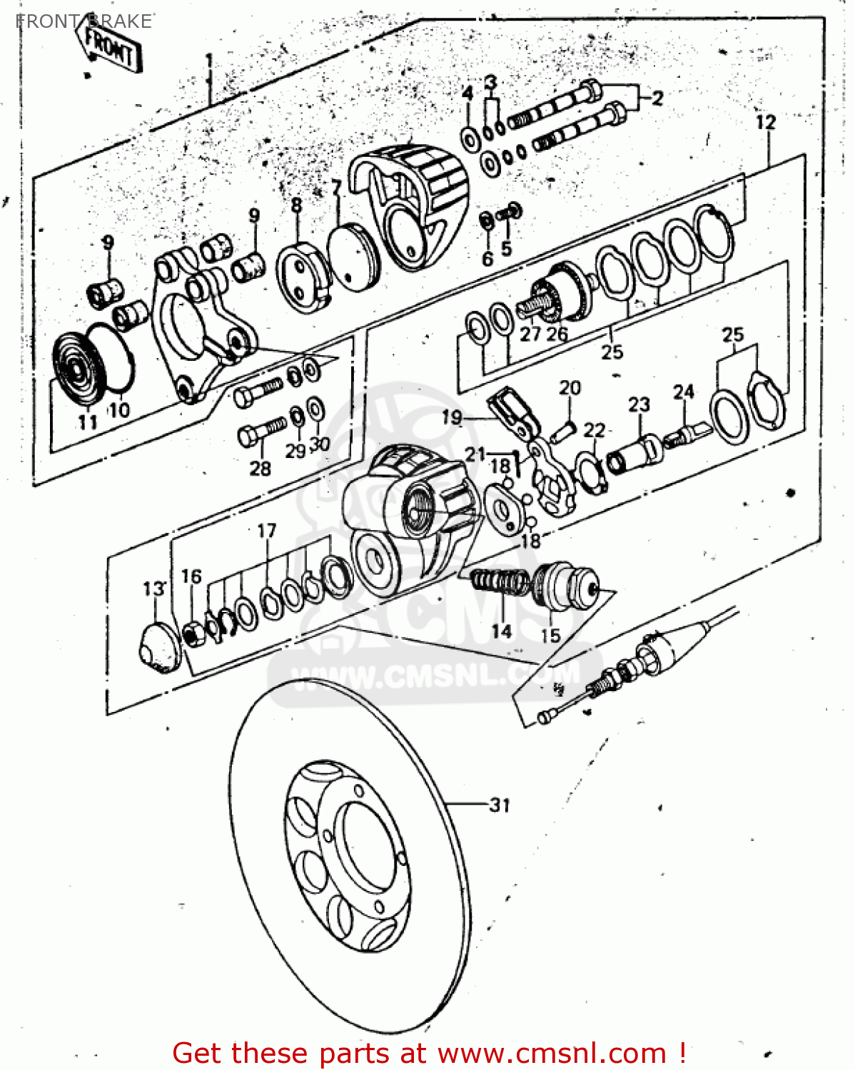 FRONT BRAKE KZ200A2 1979 CANADA