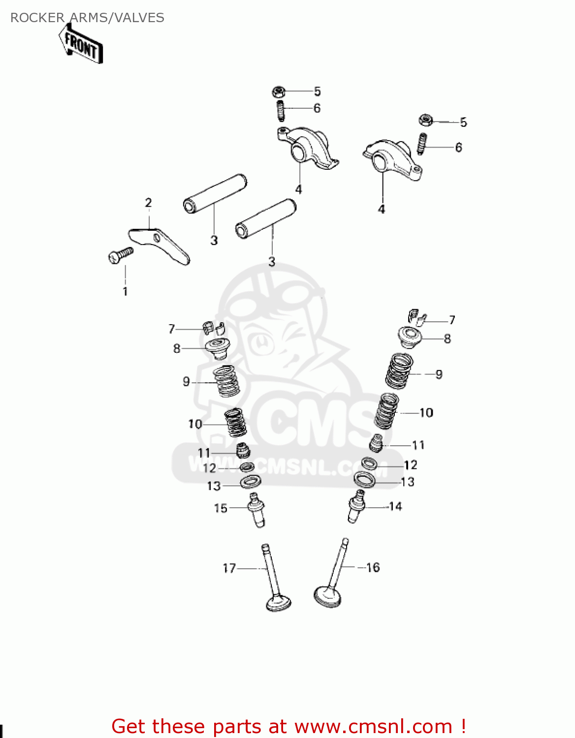 ROCKER ARMS/VALVES KZ200A2 1979 CANADA