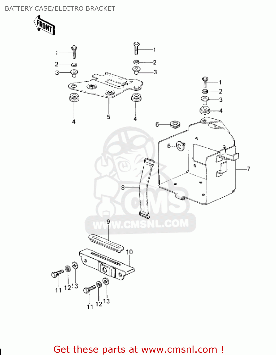 BATTERY CASE/ELECTRO BRACKET KZ200A2 1979 CANADA