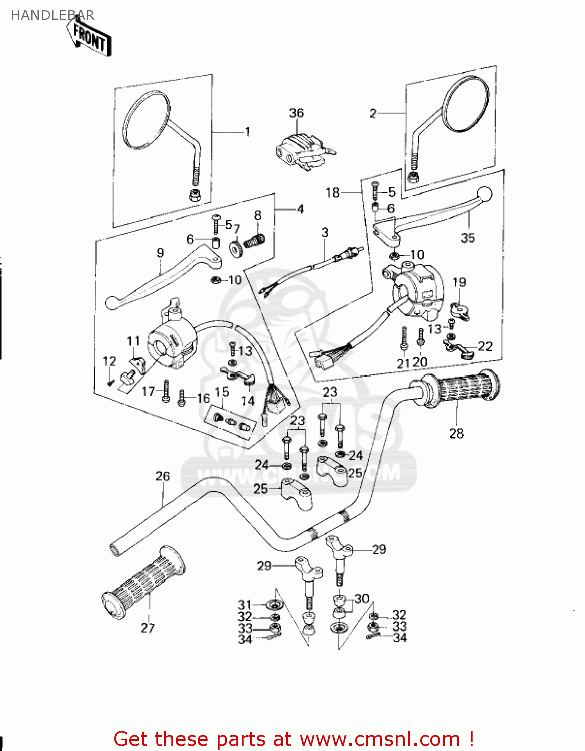 HANDLEBAR KZ200A2 1979 CANADA