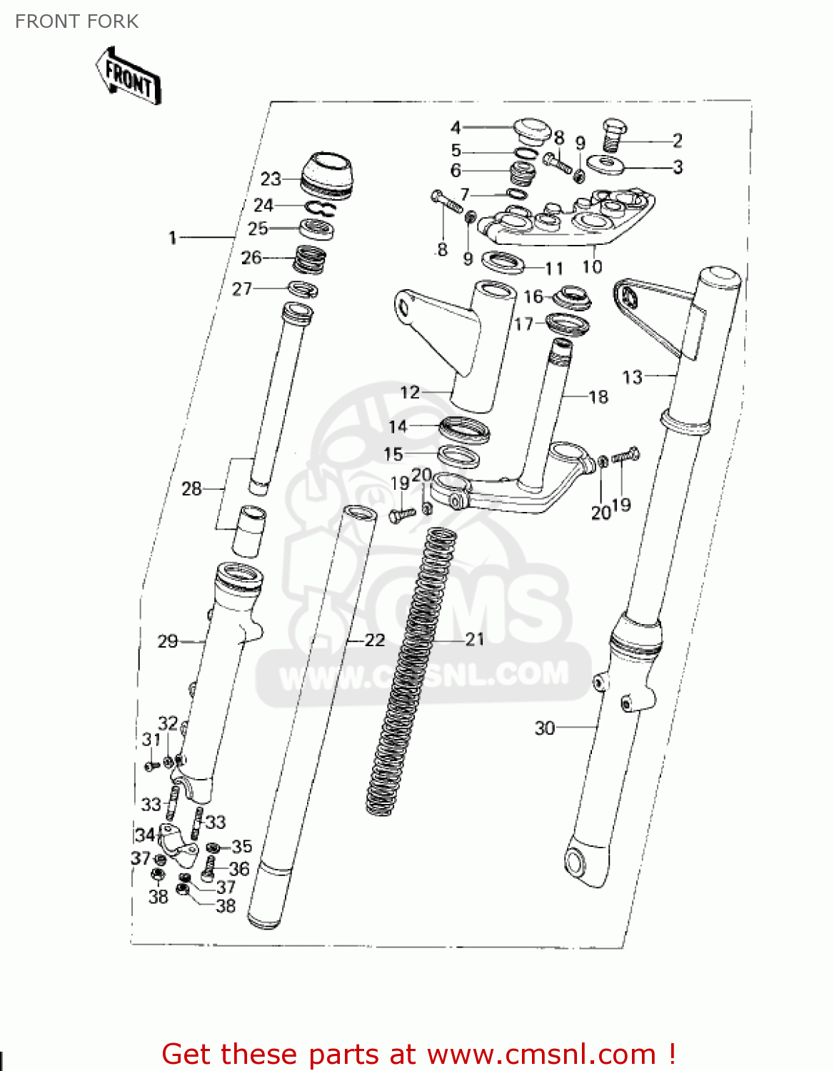 FRONT FORK KZ200A2 1979 CANADA