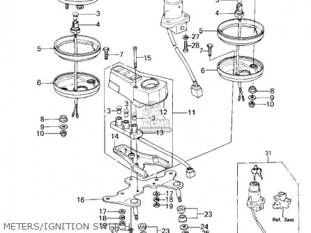METERS/IGNITION SWITCH - KZ200A2 1979 CANADA
