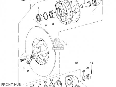 FRONT HUB - KZ200A2 1979 CANADA
