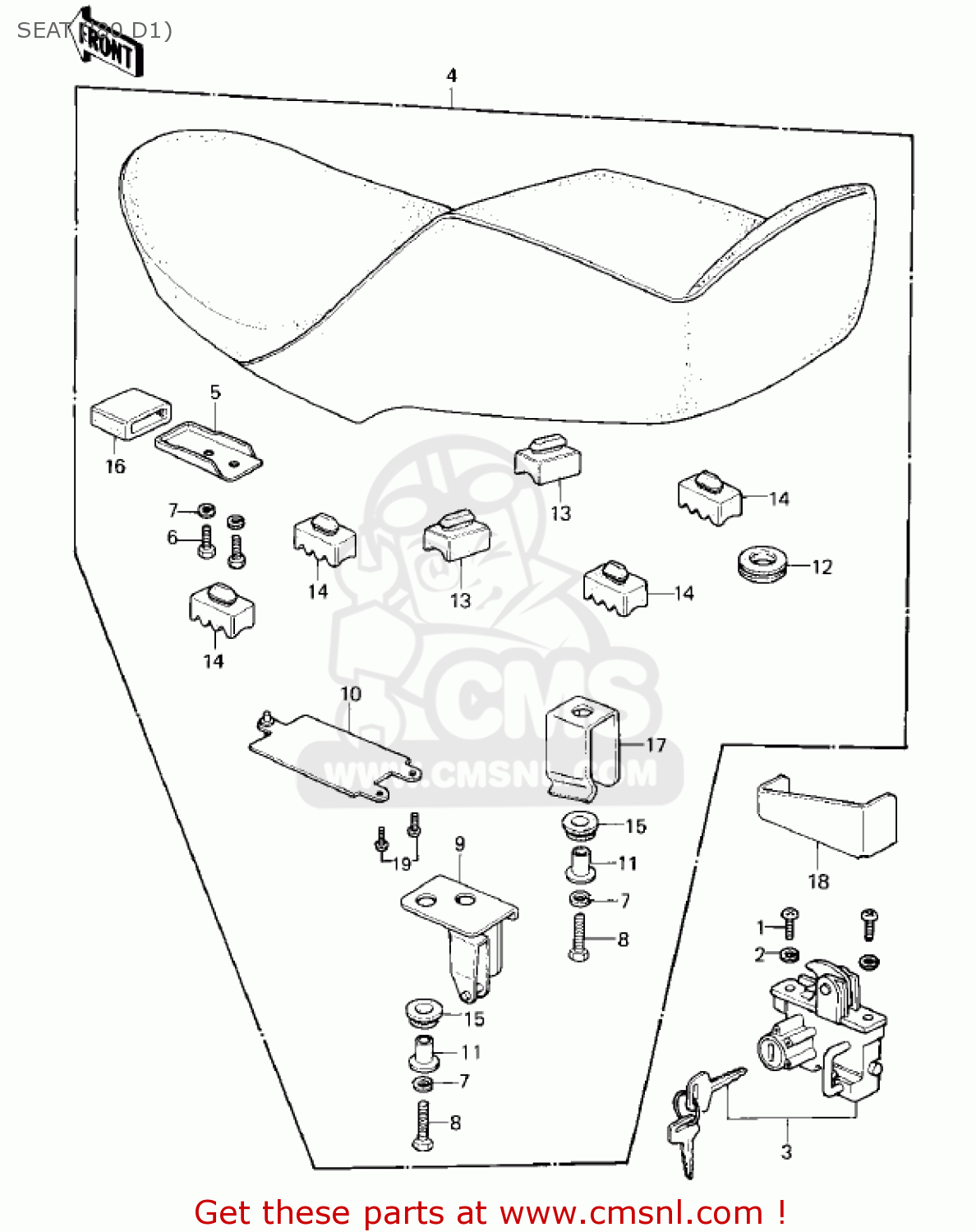 SEAT ('80 D1) KZ250D1 KZ250 1980 USA CANADA / MPH KPH