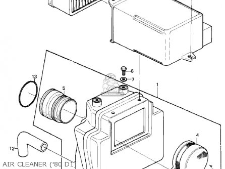 AIR CLEANER ('80 D1) - KZ250D1 KZ250 1980 USA CANADA / MPH KPH