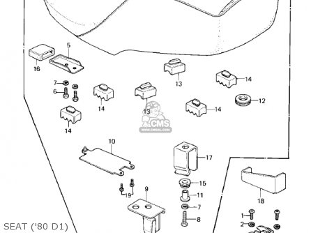 SEAT ('80 D1) - KZ250D1 KZ250 1980 USA CANADA / MPH KPH