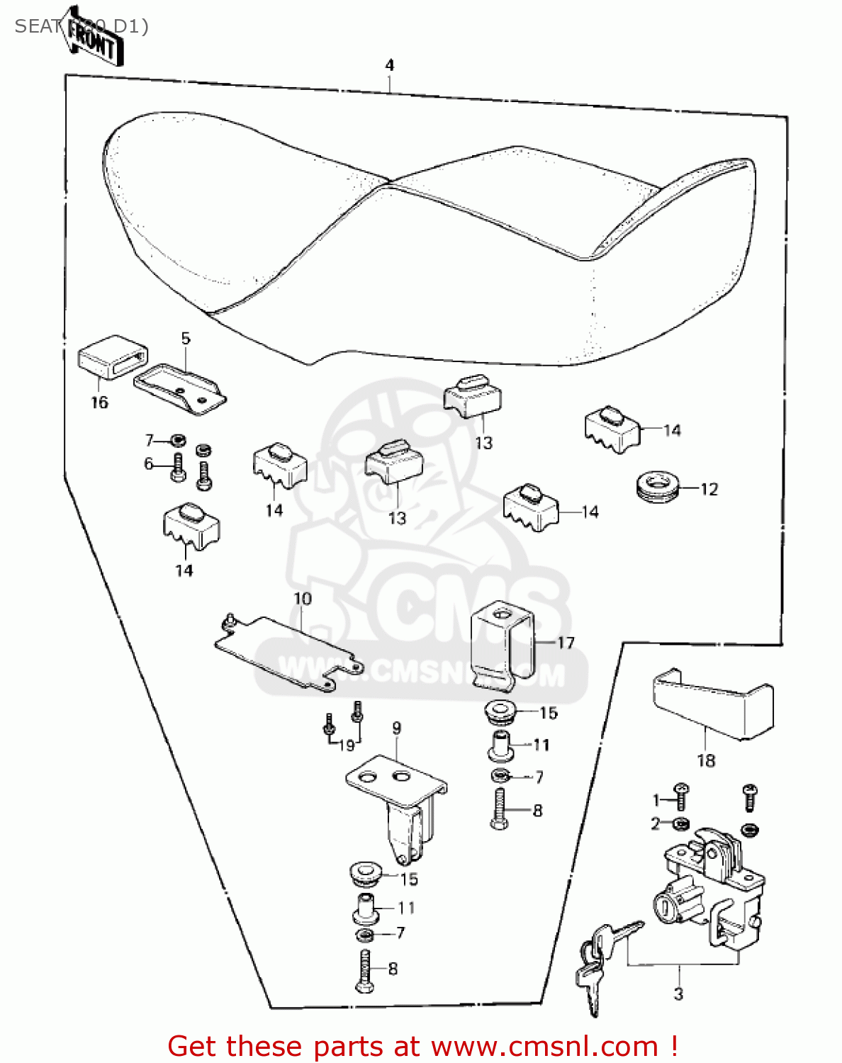 SEAT ('80 D1) KZ250D2 CSR 1981 USA CANADA / MPH KPH