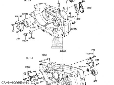 CRANKCASE ('81 D2) - KZ250D2 CSR 1981 USA CANADA / MPH KPH