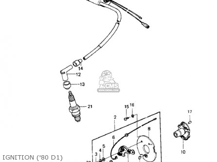 IGNITION ('80 D1) - KZ250D2 CSR 1981 USA CANADA / MPH KPH