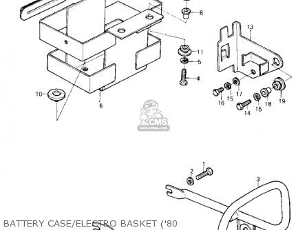 BATTERY CASE/ELECTRO BASKET ('80 - KZ250D2 CSR 1981 USA CANADA / MPH KPH