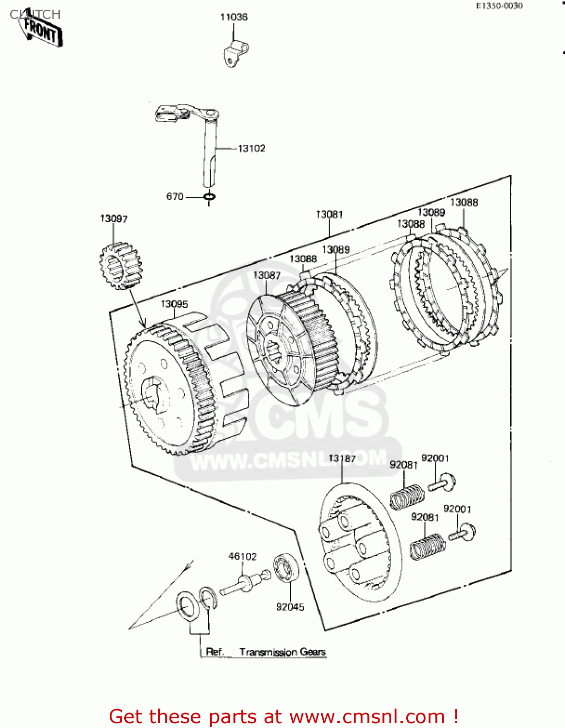 CLUTCH KZ250L1 CSR 1982 USA BELT DRIVE