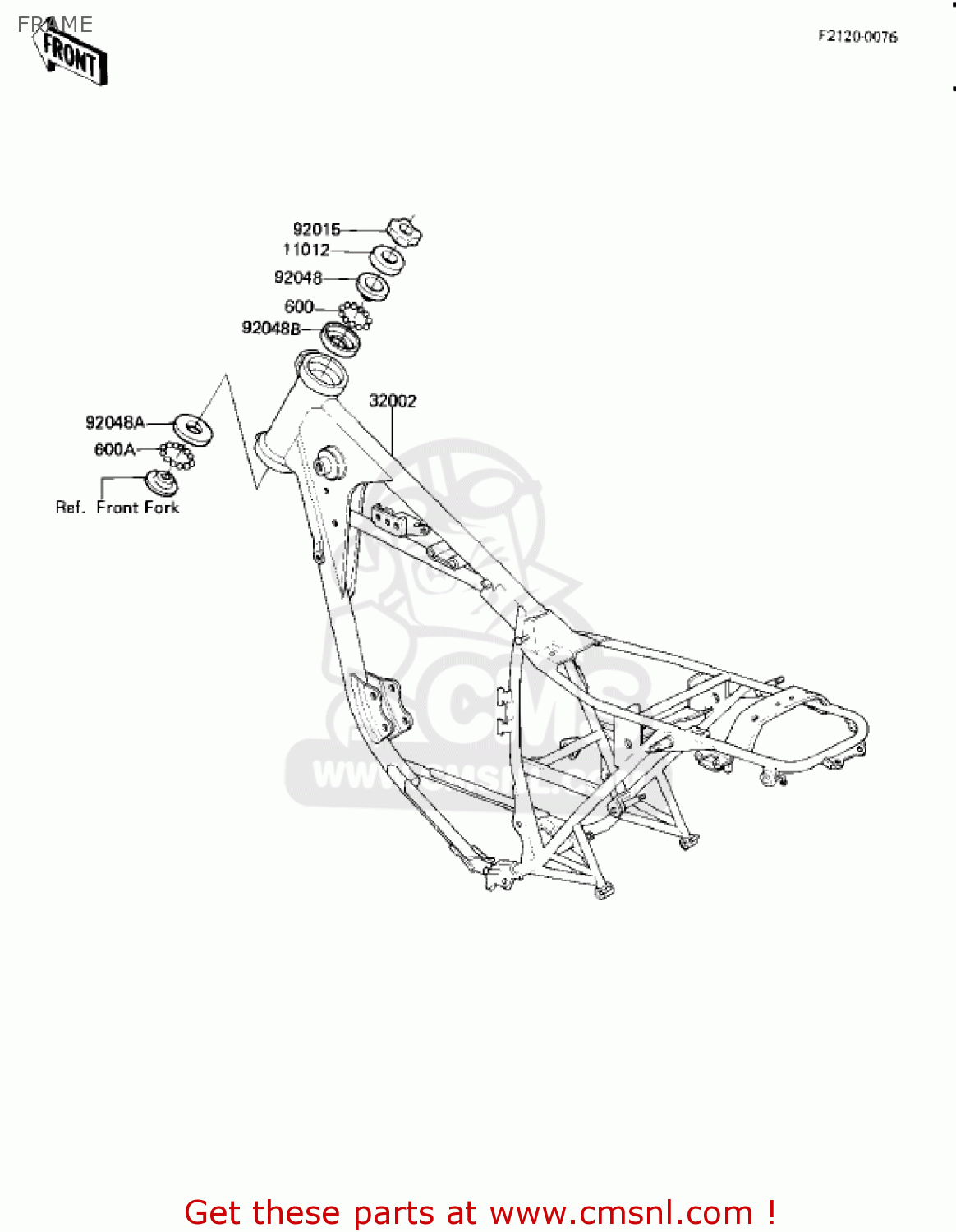 FRAME KZ250L1 CSR 1982 USA BELT DRIVE