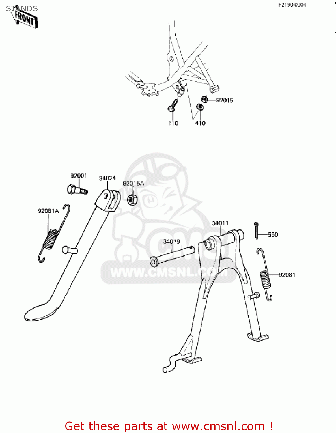 STANDS KZ250L1 CSR 1982 USA BELT DRIVE