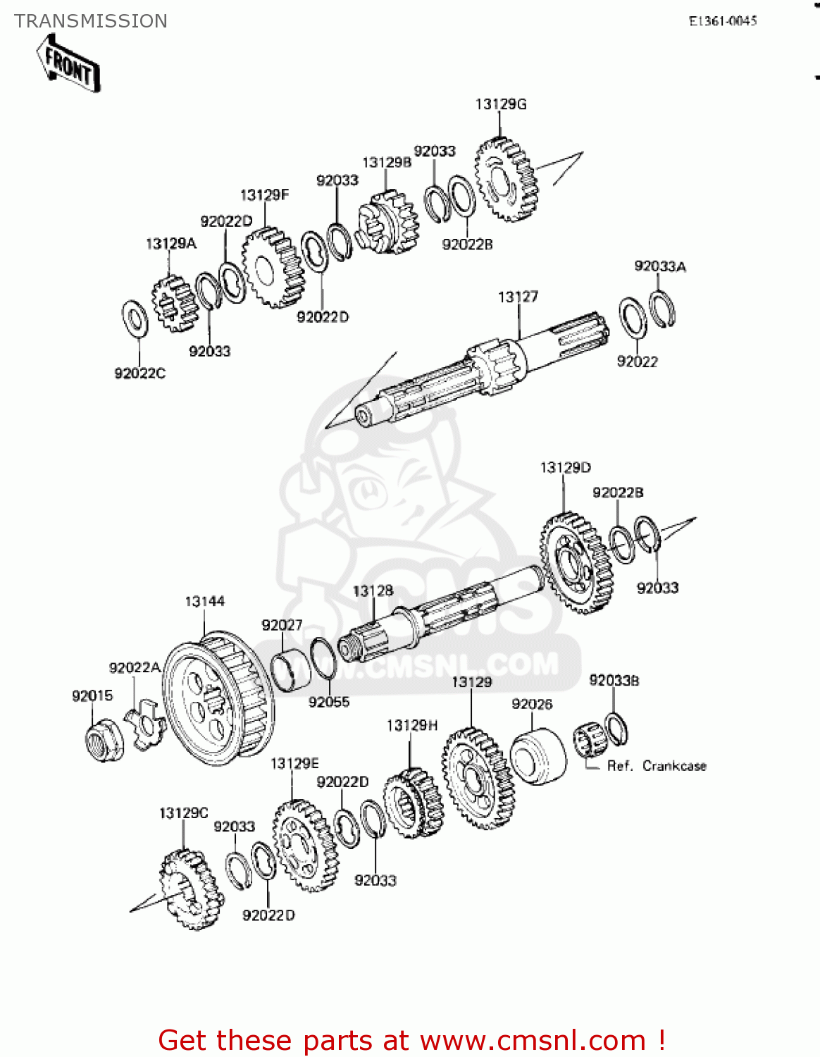 TRANSMISSION KZ250L1 CSR 1982 USA BELT DRIVE