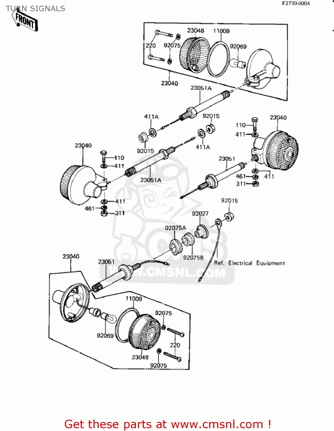 TURN SIGNALS KZ250L1 CSR 1982 USA BELT DRIVE