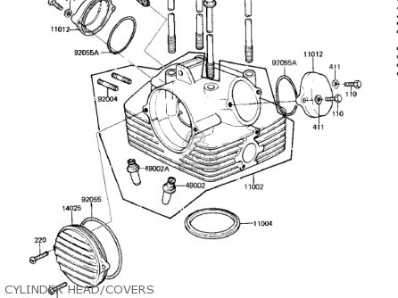CYLINDER HEAD/COVERS - KZ250L1 CSR 1982 USA BELT DRIVE