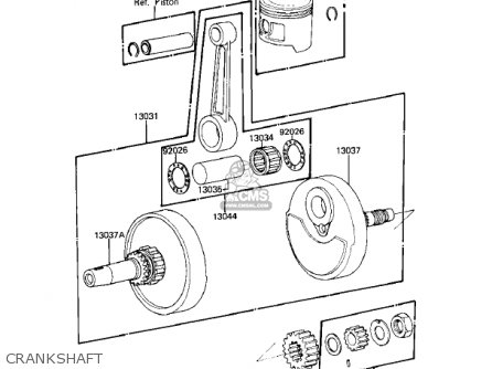 CRANKSHAFT - KZ250L1 CSR 1982 USA BELT DRIVE
