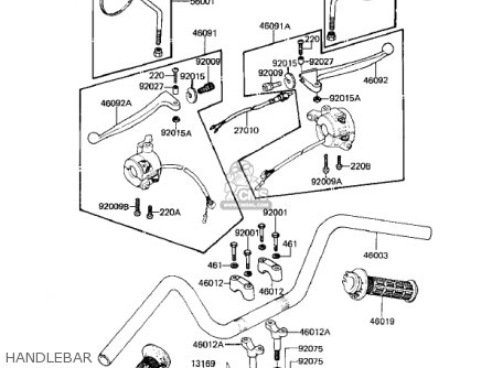 HANDLEBAR - KZ250L1 CSR 1982 USA BELT DRIVE