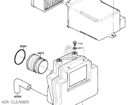 AIR CLEANER - KZ250L1 CSR 1982 USA BELT DRIVE