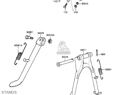 STANDS - KZ250L1 CSR 1982 USA BELT DRIVE