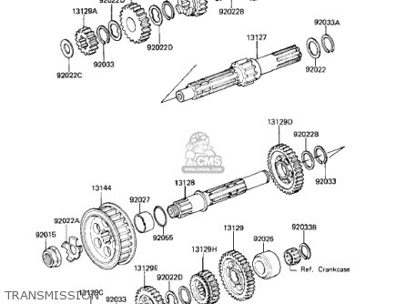 TRANSMISSION - KZ250L1 CSR 1982 USA BELT DRIVE