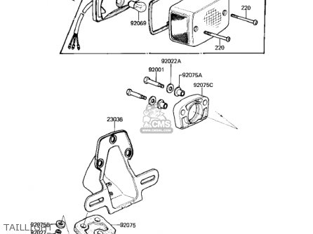 TAILLIGHT - KZ250L1 CSR 1982 USA BELT DRIVE