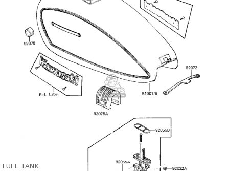 FUEL TANK - KZ250L1 CSR 1982 USA BELT DRIVE