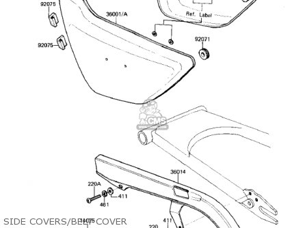 SIDE COVERS/BELT COVER - KZ250L1 CSR 1982 USA BELT DRIVE
